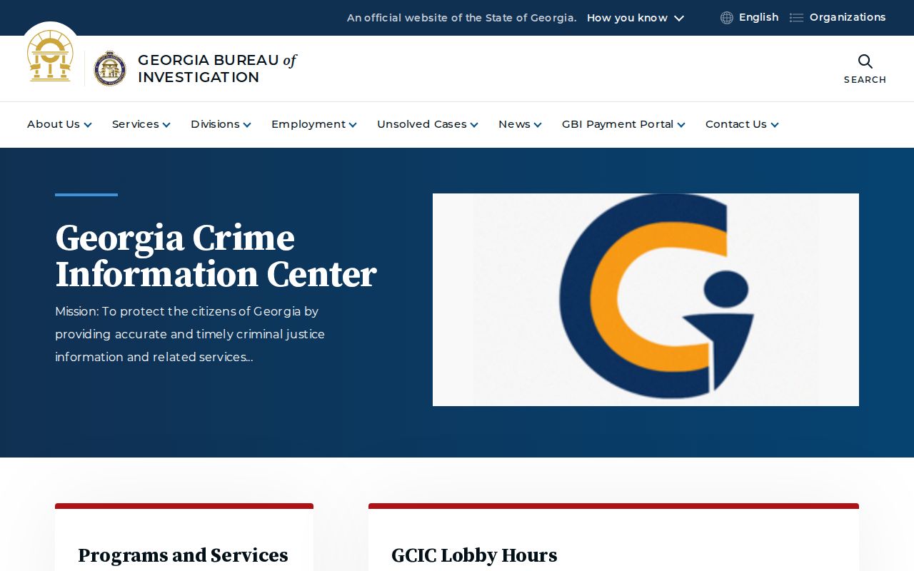 Seminole County criminal history Georgia Crime Information Center page