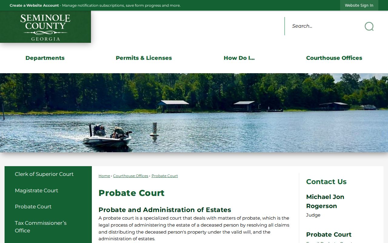 Seminole County Probate Court official page